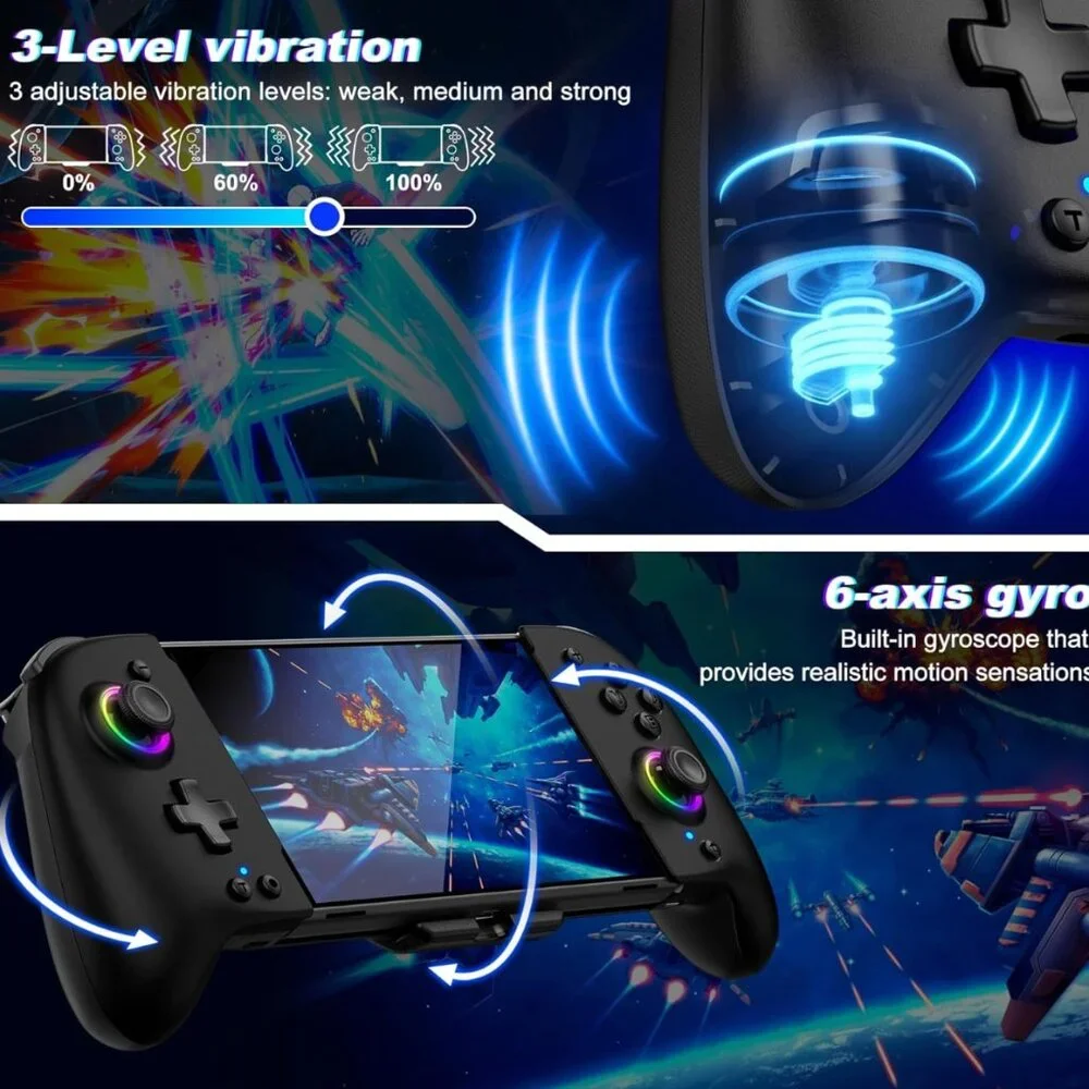 Gammeefy Switch Controller, Wireless Switch Controller for Nintendo Switch/OLED